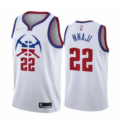 Denver Nuggets #22 Zeke Nnaji White NBA Swingman 2020-21 Earned Edition Jersey Men's